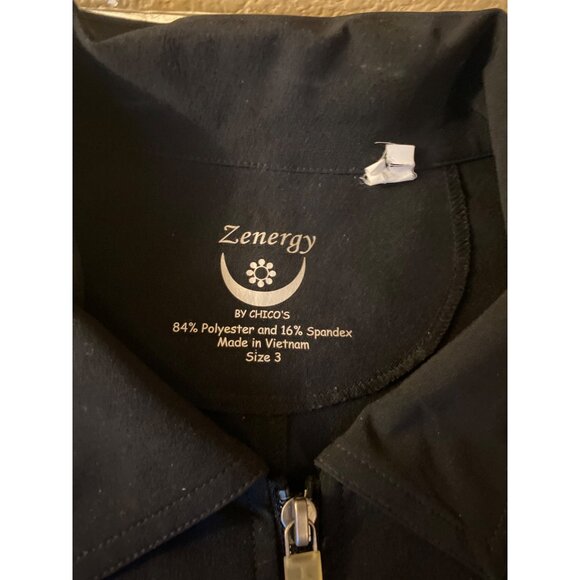 Zenergy by Chico’s 3-Pc Black Activewear Set – Jacket, Pants and Vest Sz L/XL - Picture 6 of 14